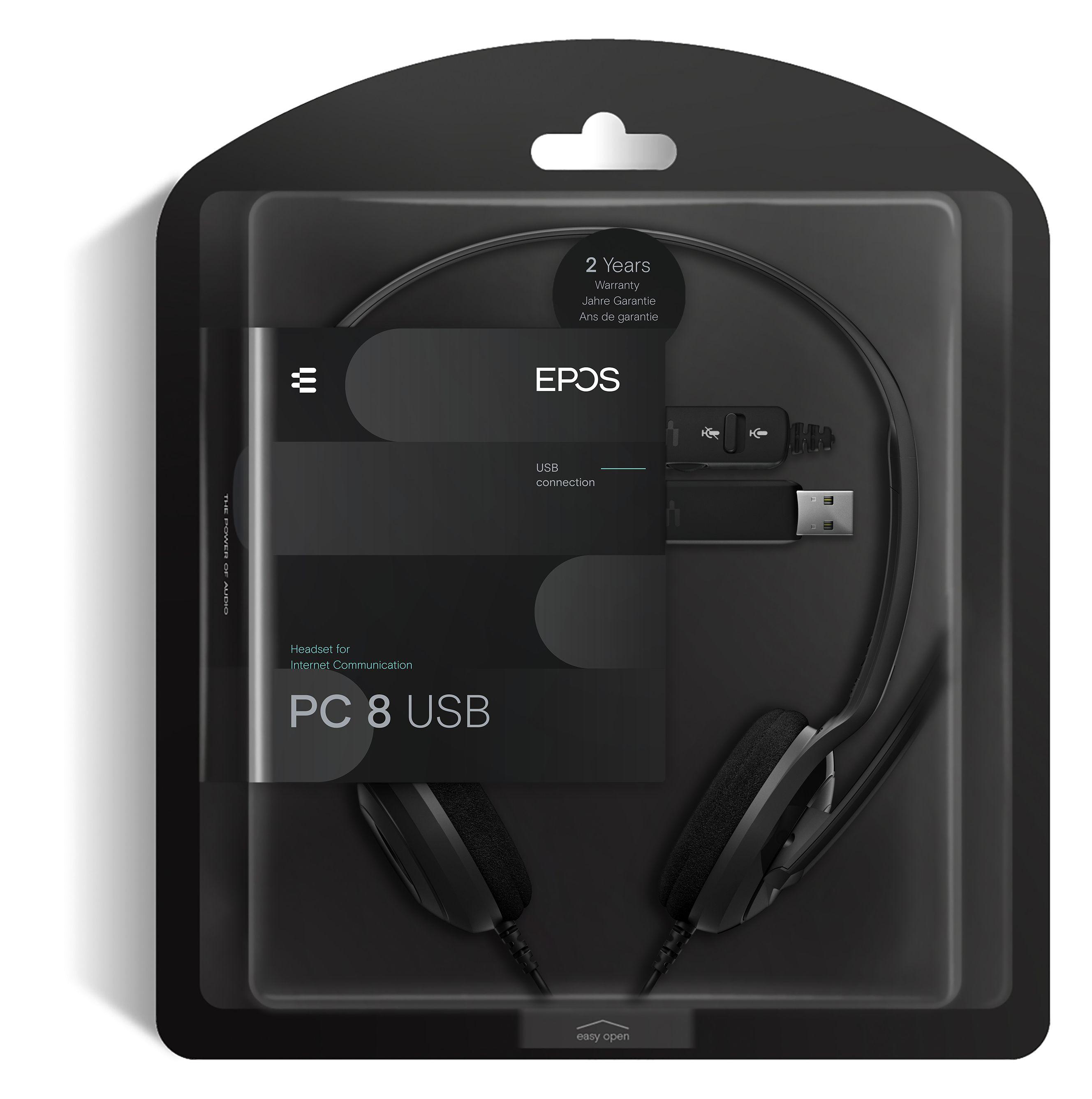 Headset EPOS PC 8 USB (Binaural - Com fios - On Ear - Preto) — miniatura 9