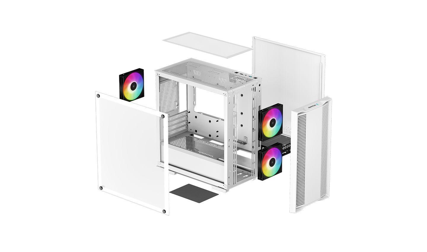 Caixa de Computador DEEPCOOL CC360 WH ARGB (Micro ATX, Mini-ITX - ATX, PS2 - Mini Tower - Branco) — miniatura 12