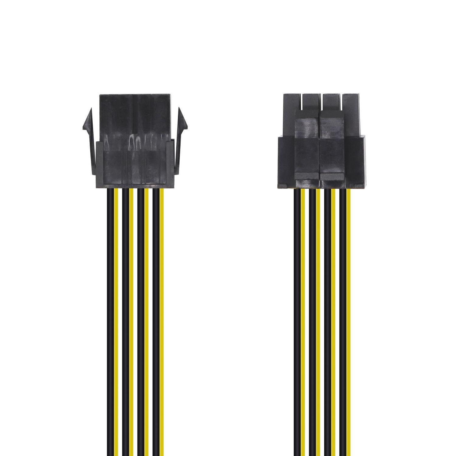 Cabo de Alimentação AISENS A131-0419 (0,3 m - 8-pin - 8-pin EPS12V - Preto)
