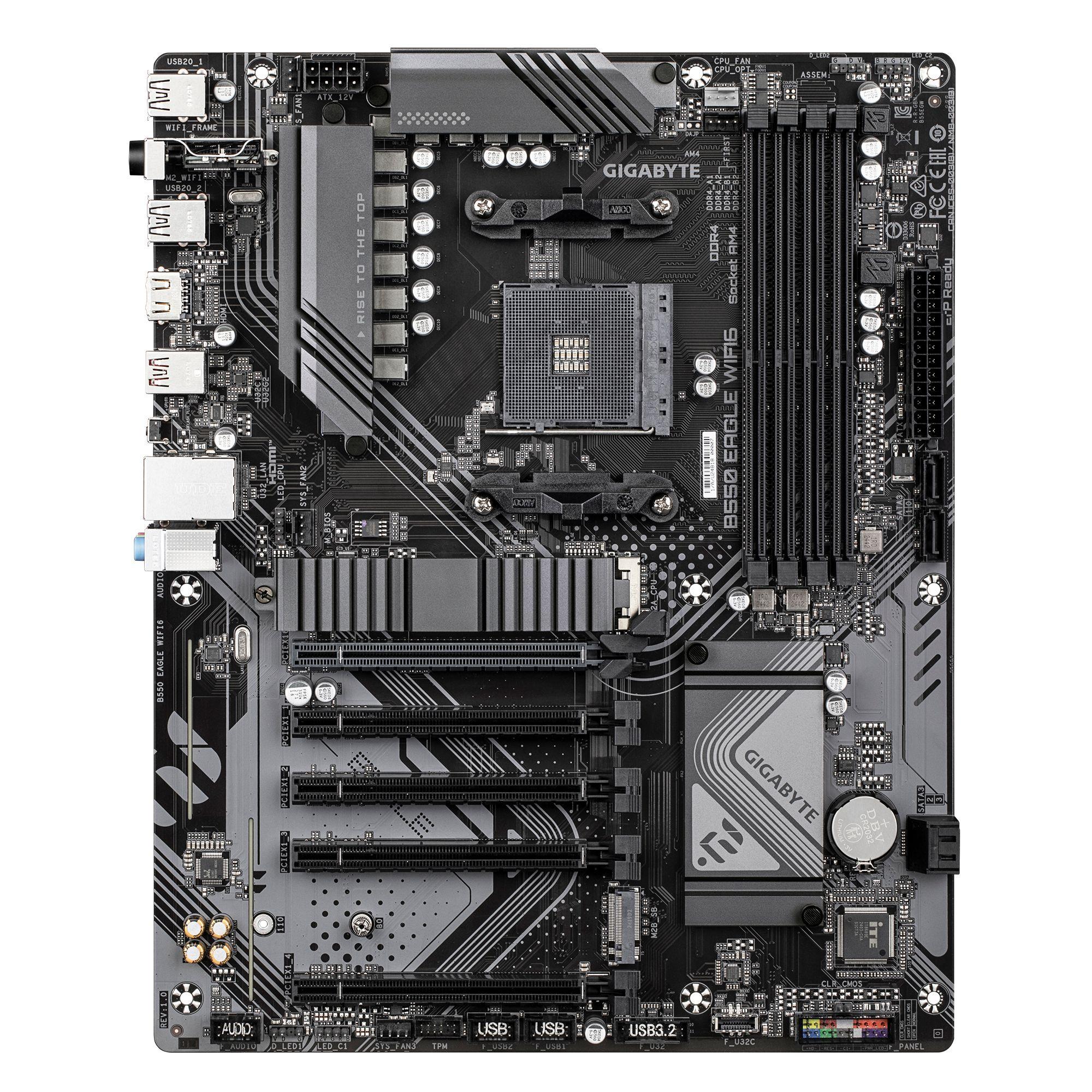 Motherboard GIGABYTE B550 EAGLE WIFI6 (AM4 - ATX - Duplo canal - Castanho escuro) — miniatura 2