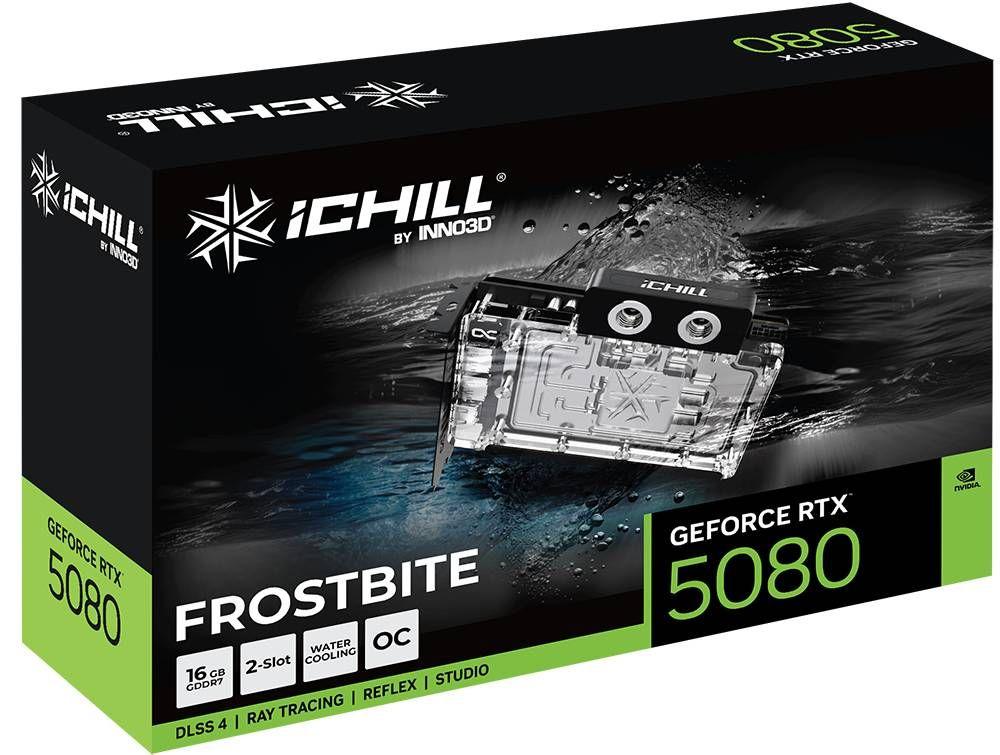 Placa Gráfica INNO3D iCHILL GeForce RTX 5080 FROSTBITE (GeForce RTX 5080 - 2 slots - 16 GB - Preto e Transparente) — miniatura 3