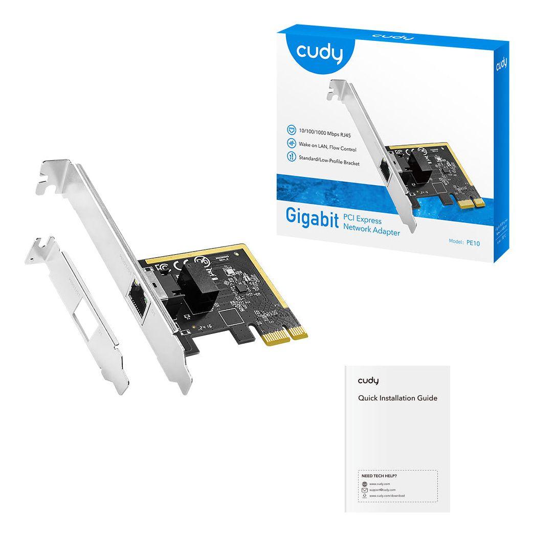 Placa de Rede PCIe CUDY PE10 (Gigabit Ethernet - PCI Express - 10/100/1Gbps) — miniatura 3