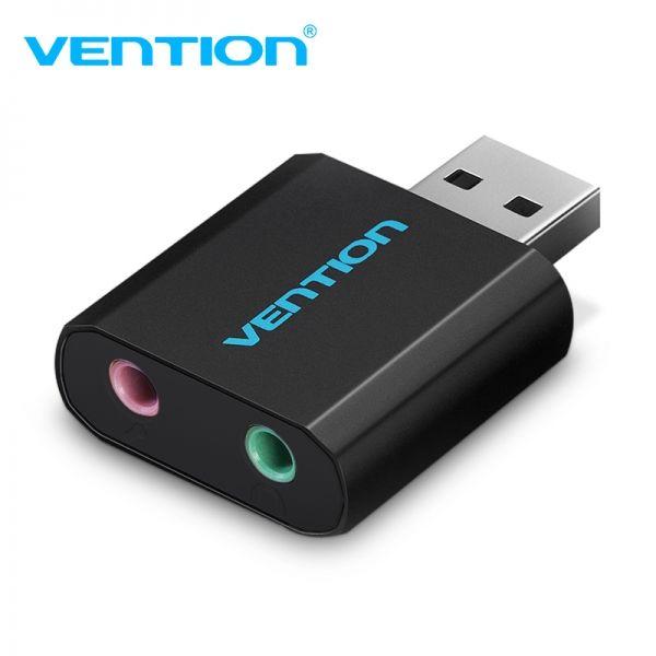 Placa de Som Externa VENTION VAB-S17-B (Preto) — miniatura 2