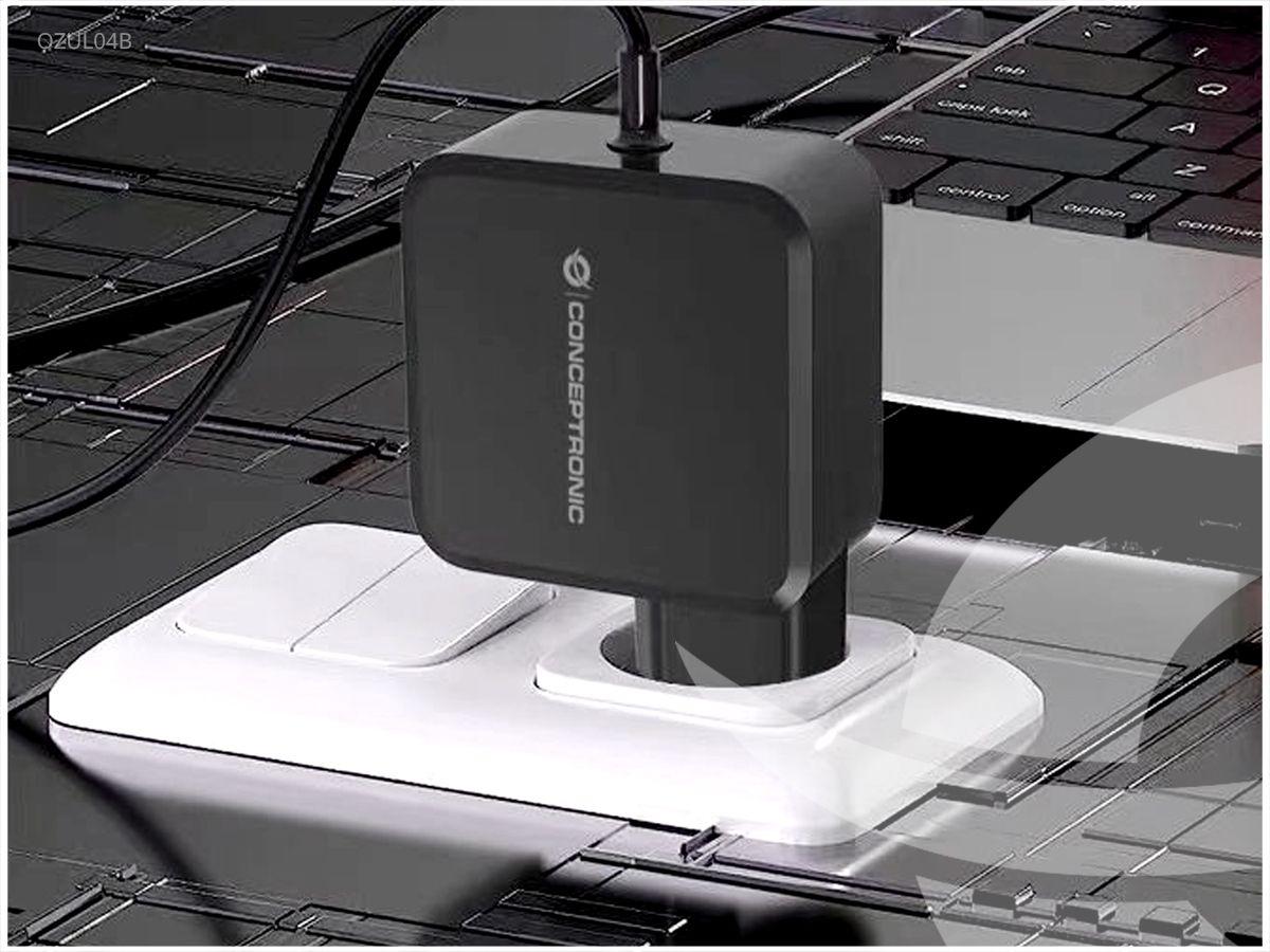 Carregador de Parede USB-C CONCEPTRONIC OZUL04BE (Universal - Preto), miniatura 6