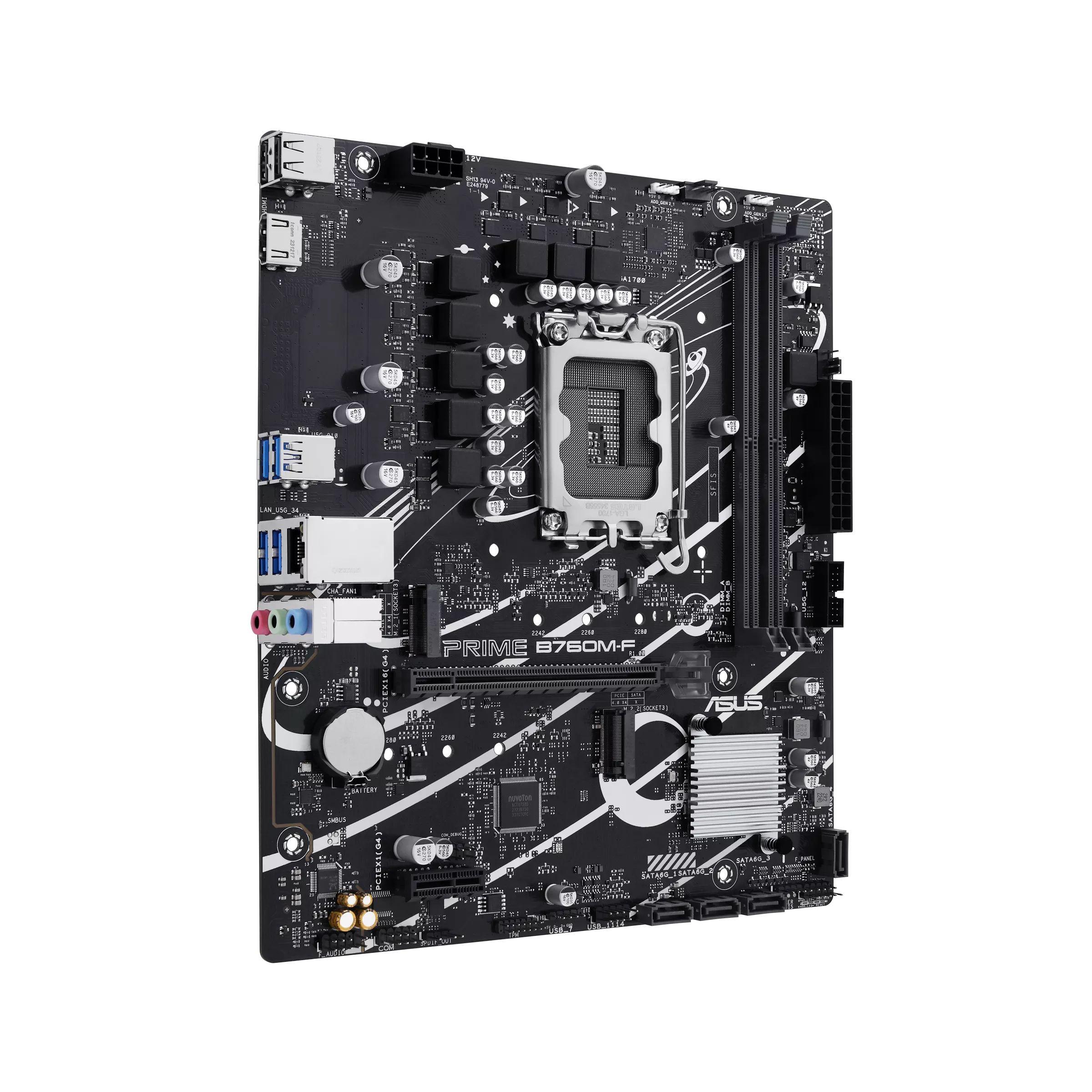 Motherboard ASUS PRIME B760M-F (LGA 1700 - micro ATX - Duplo canal), miniatura 2