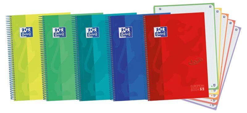 Caderno Espiral OXFORD Europeanbook 5 Touch (Cores sortidas)