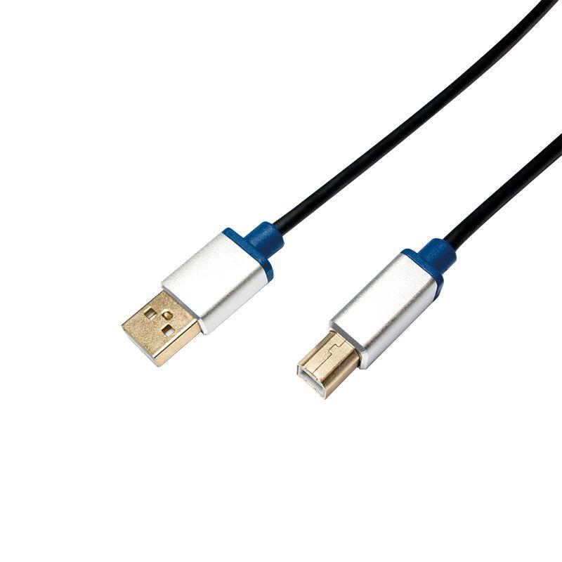 Cabo USB LOGILINK BUAB220 (2 m - USB A - USB B - Preto)