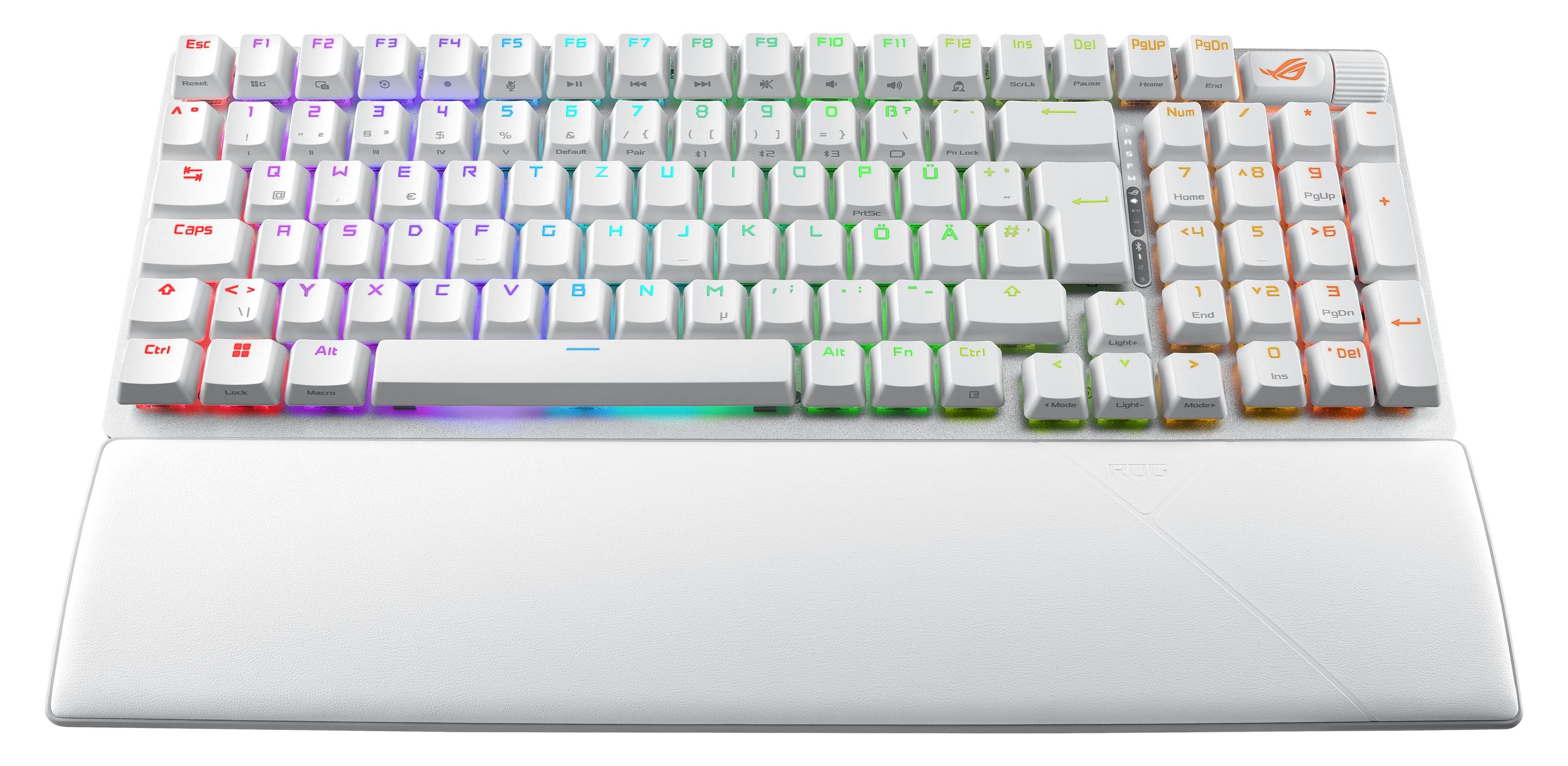 Teclado ASUS ROG Strix Scope II 96 Wireless (Alemão - ROG NX Snow - 96% - Branco) — miniatura 3