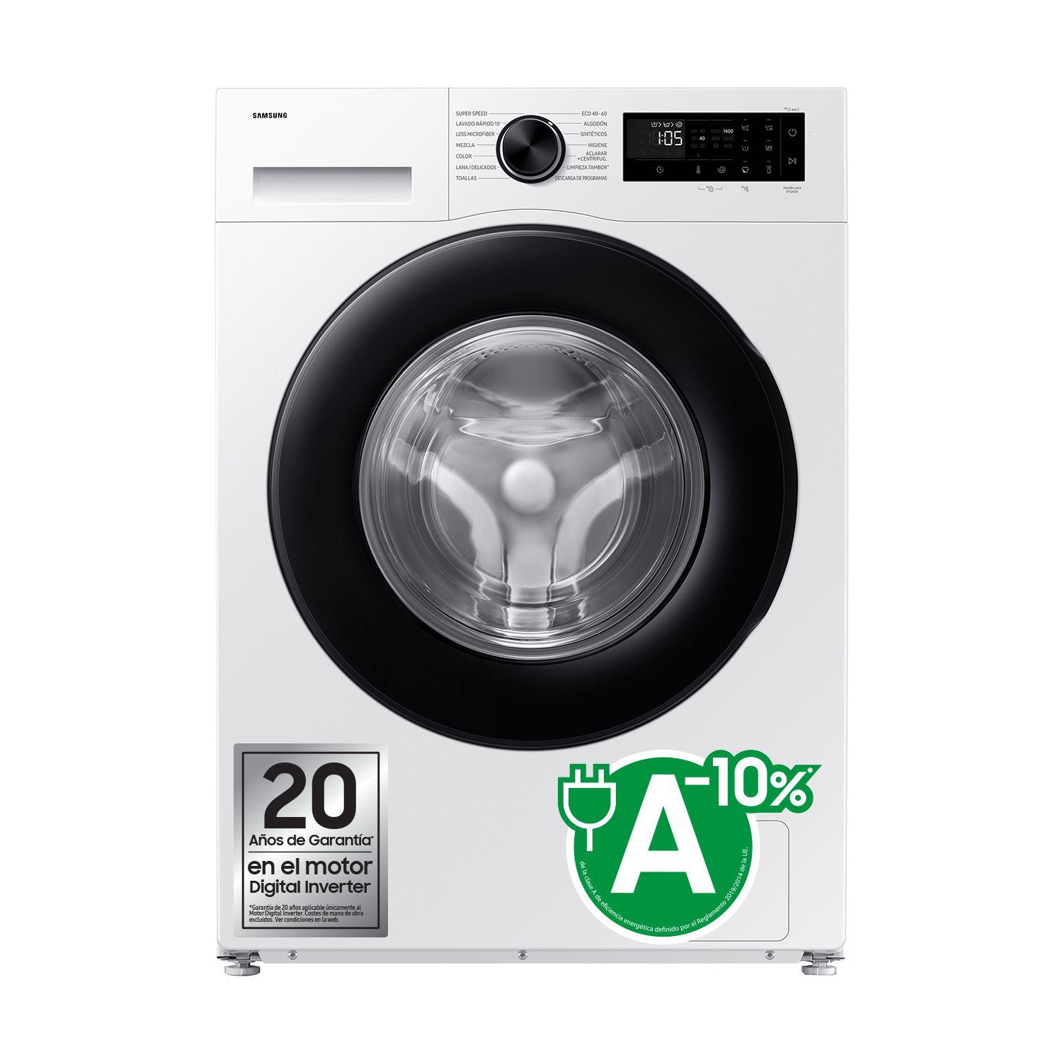 Máquina de Lavar Roupa Independente SAMSUNG WW90DG5G34AEEC (1400 RPM - B - A - Branco)