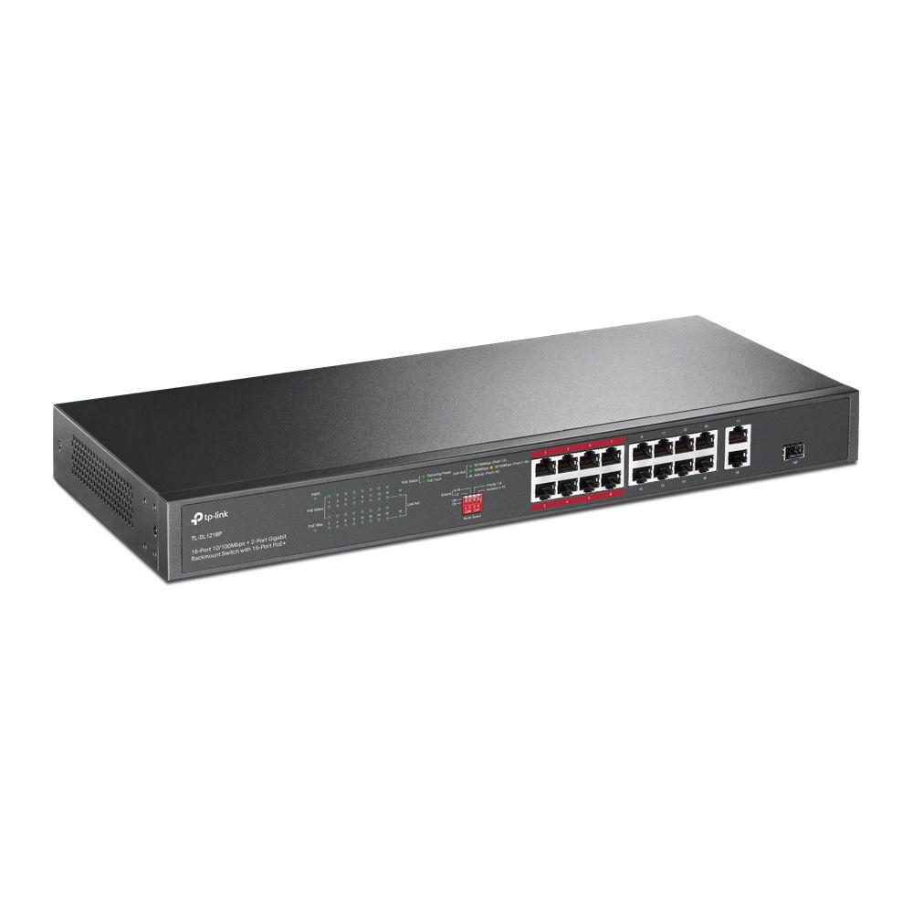 Switch Não Gerido TP-LINK TL-SL1218P (Gigabit Ethernet - 4,1 MB - 7,2 Gbit/s - Preto) — miniatura 2