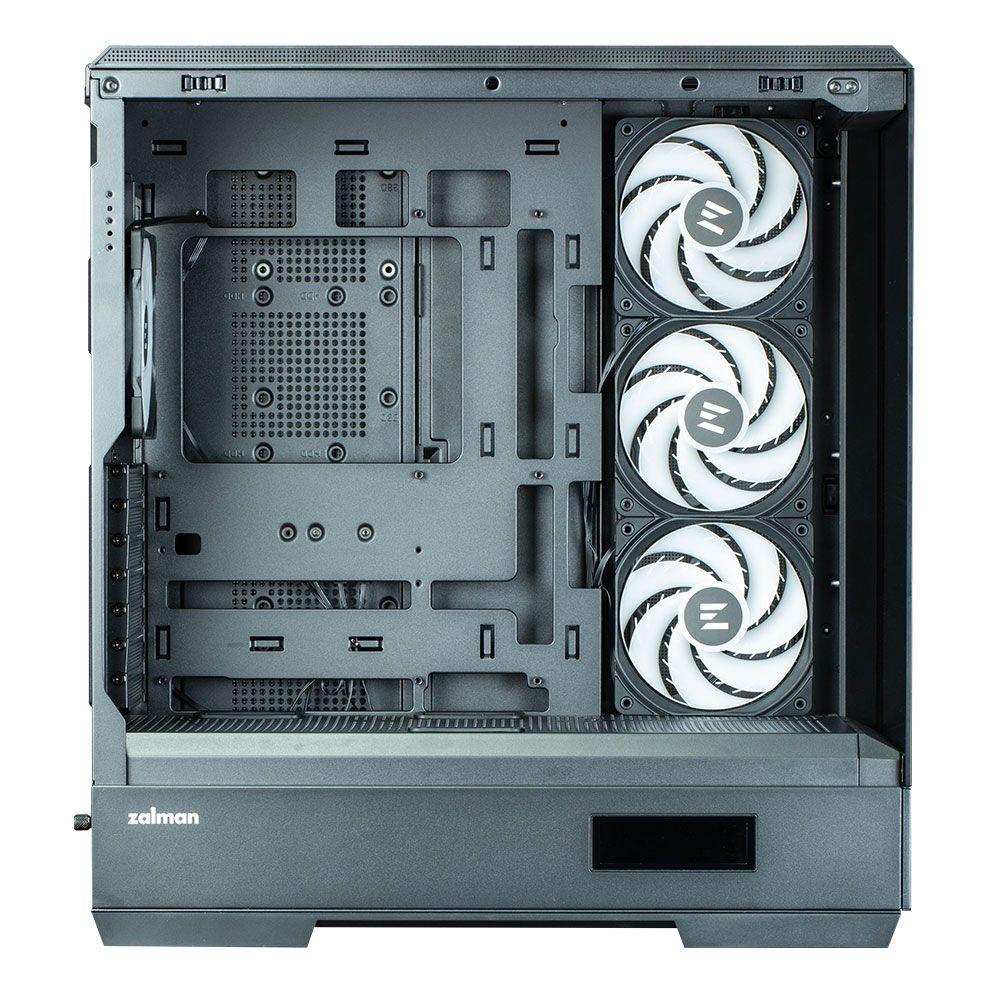 Caixa de Computador ZALMAN P50 DS (ATX, Micro ATX, Mini-ITX - Midi Tower - Plástico, aço, vidro temperado - Preto) — miniatura 4