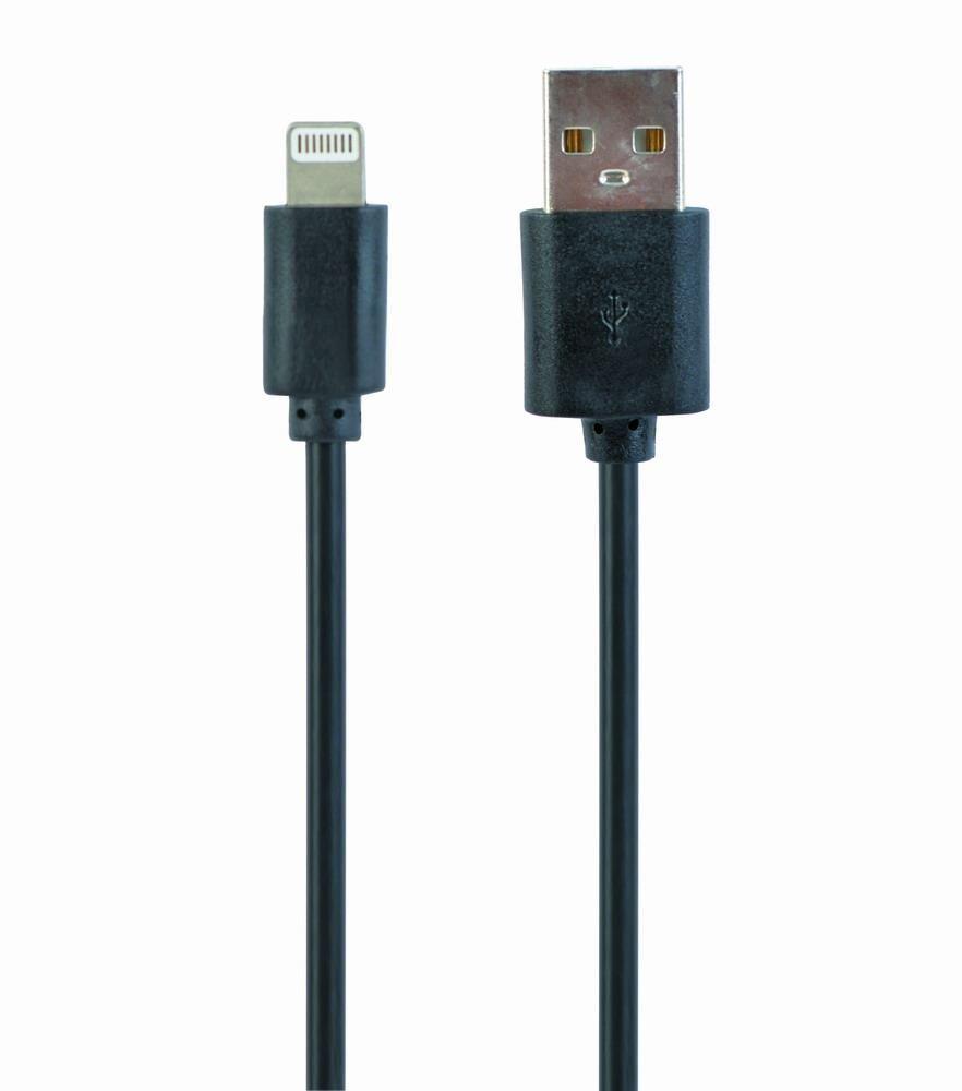 Cabo USB-A para Lightning GEMBIRD CC-USB2-AMLM-2M (2 m - USB-A macho - Lightning macho de 8 pinos - Preto)