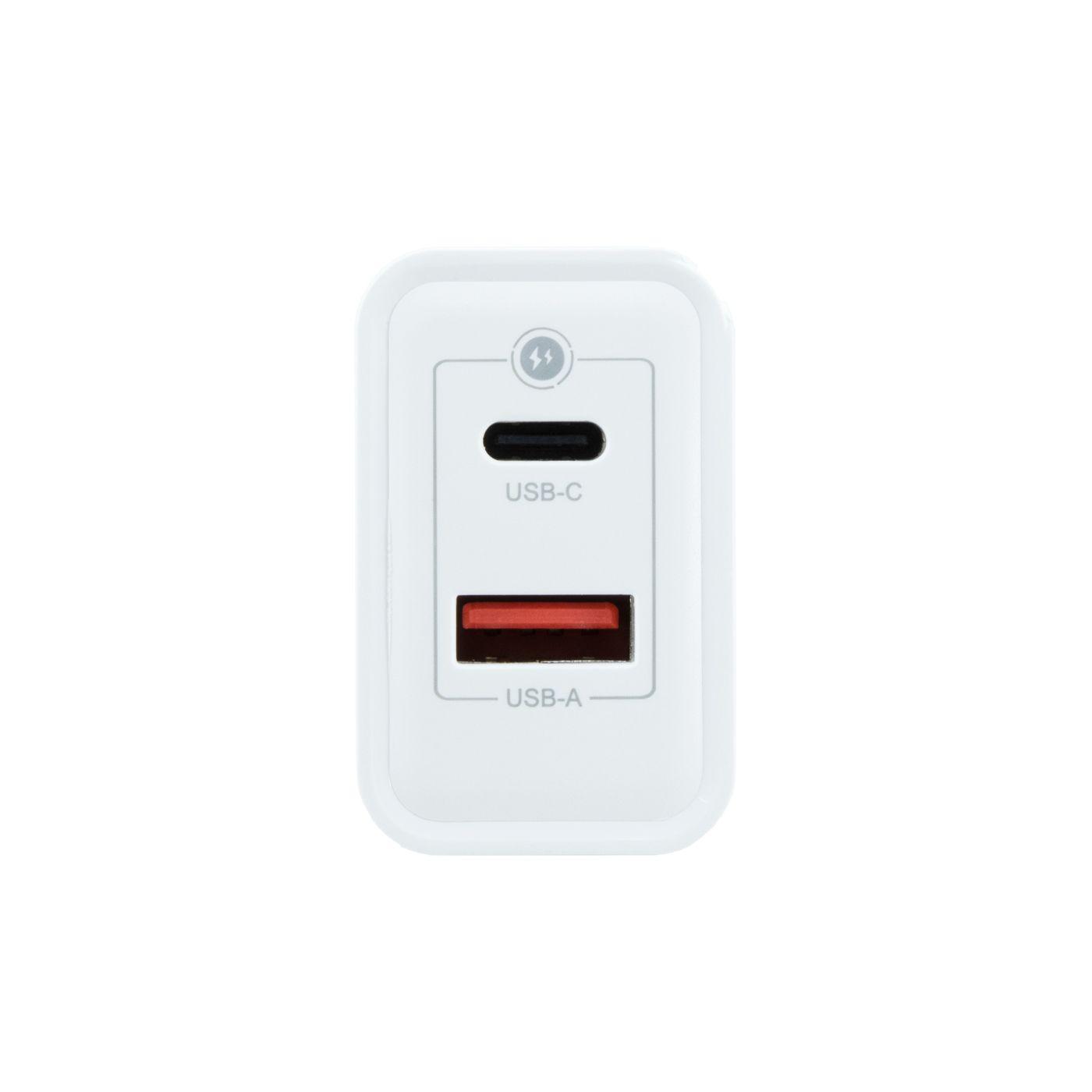 Carregador de Parede COOLBOX COO-CUP-45CA (1 USB-A USB 2.0 e 1 USB-C - Universal - AC - Branco) — miniatura 2