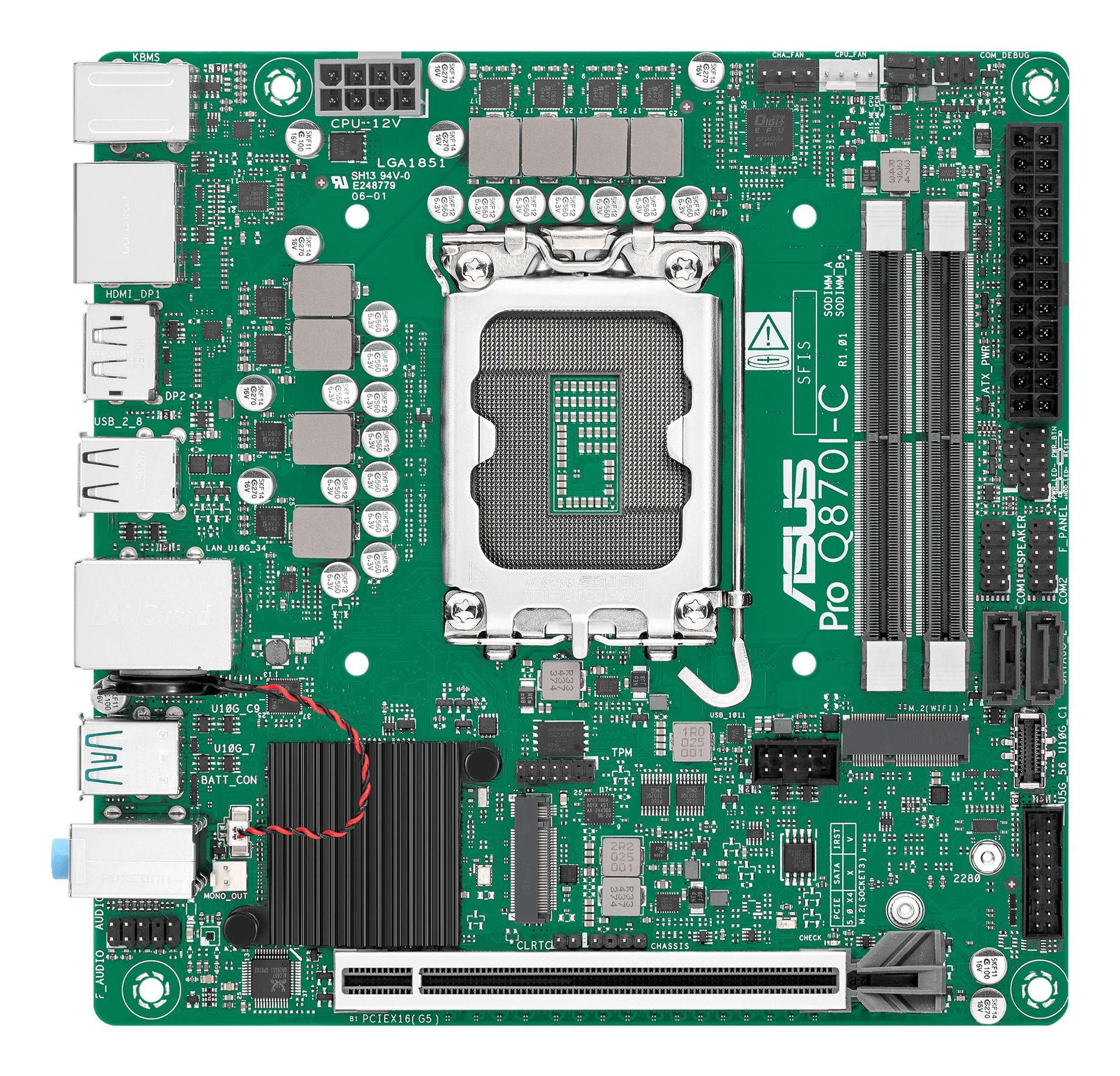 Motherboard ASUS PRO Q870I-C-CSM (LGA 1851 (Socket V1) - Intel Core Ultra - Mini-ITX - Multicor)