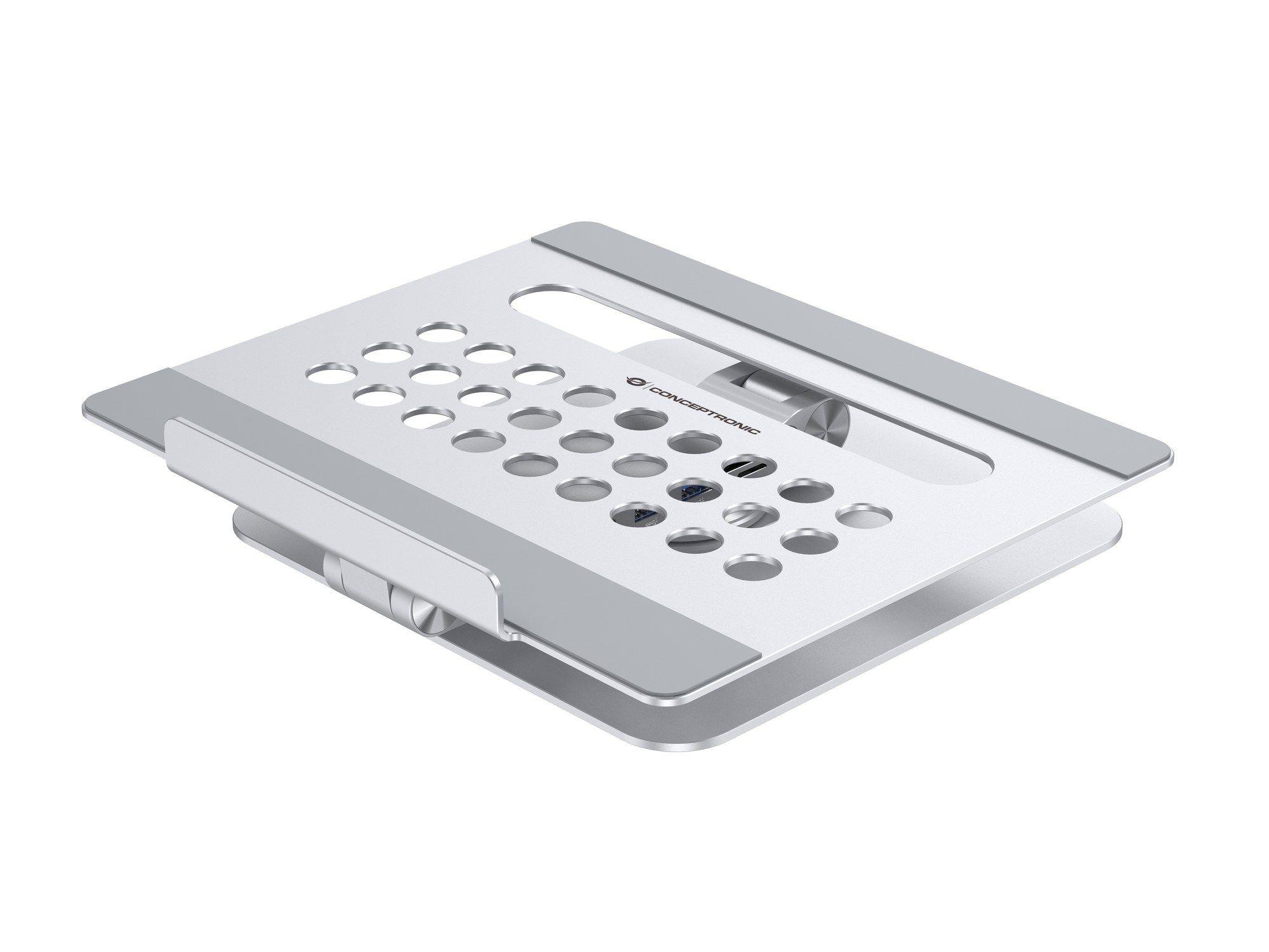 Suporte para Portátil com Docking Station CONCEPTRONIC DONN27G (40 cm - Prateado), miniatura 4