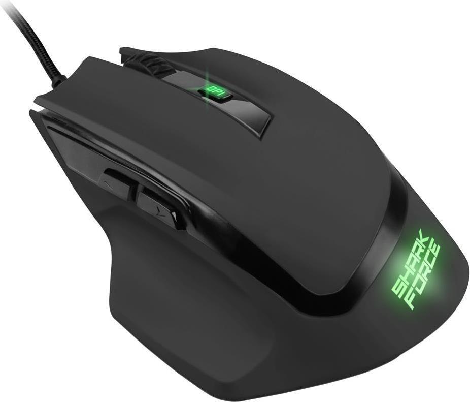Rato SHARKOON SHARK Force II (Mão direita - 4200 DPI - Ótico - Preto)