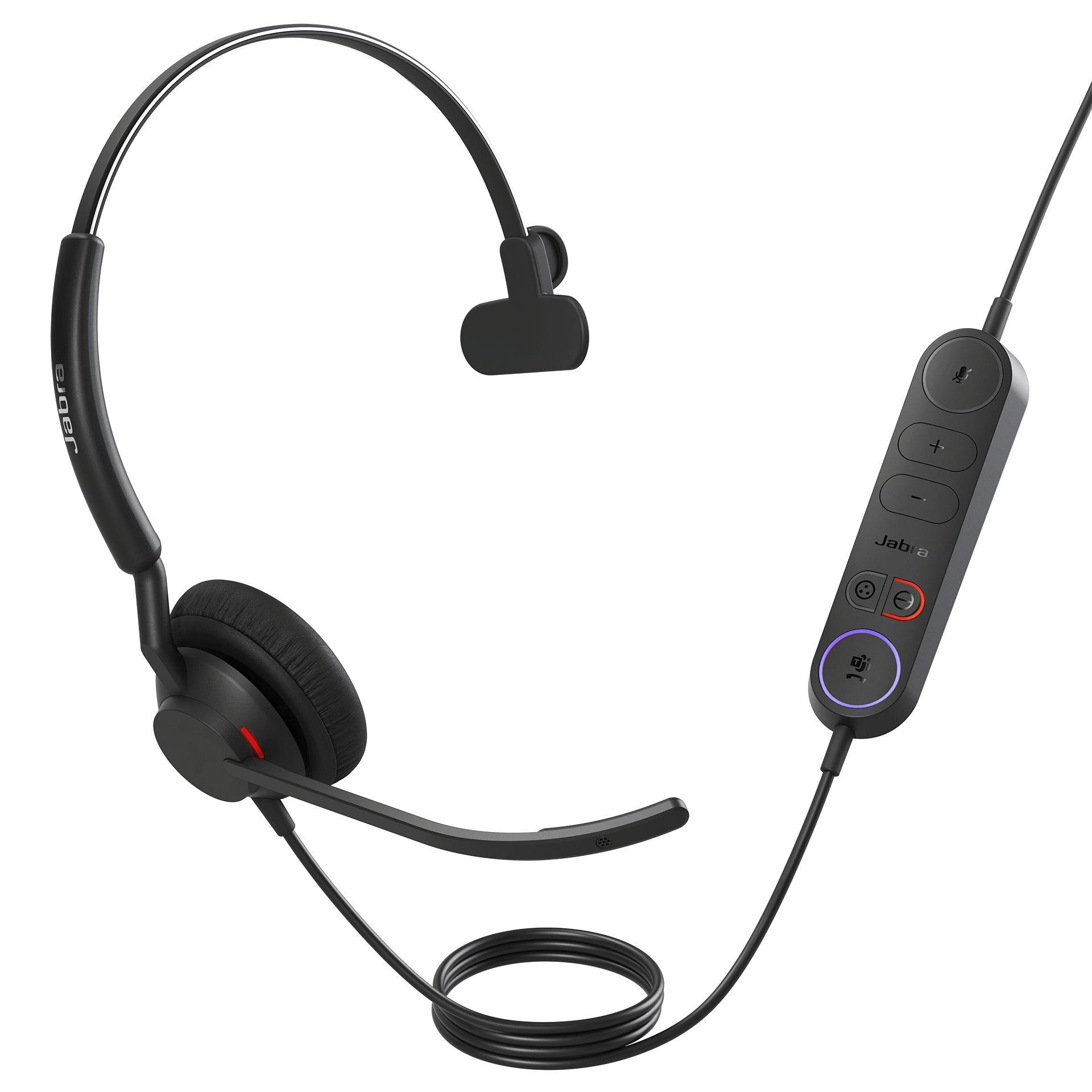Headset com Fios JABRA Engage 40 Link (Monofónico - Com fios - 2 cm - Preto)
