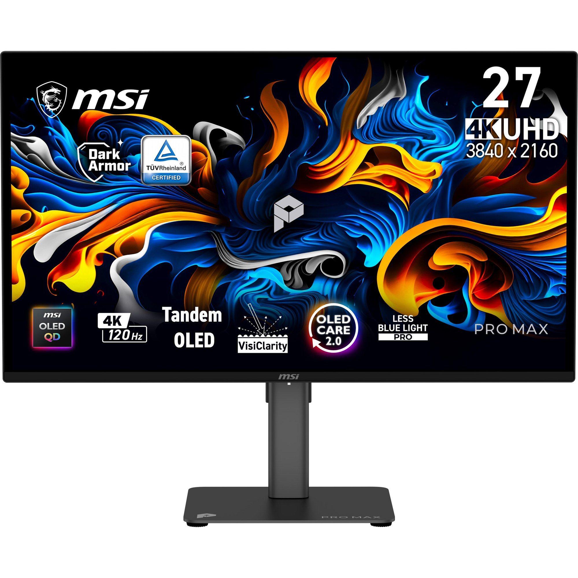 Monitor MSI PRO MAX 271UPX12G (26,5" - OLED - 120 Hz - Preto)
