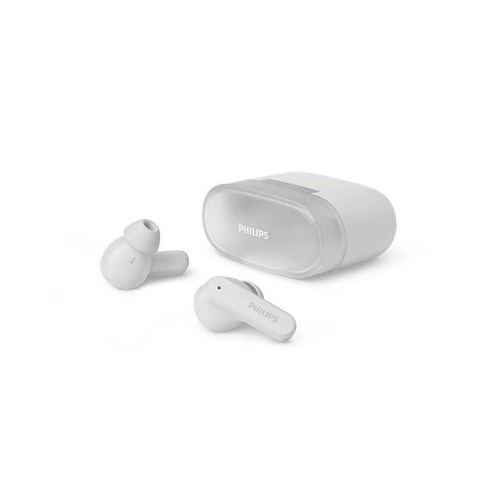 Auscultadores True Wireless PHILIPS TAT2000WT/00 (5 mW - USB Type-C - Branco)
