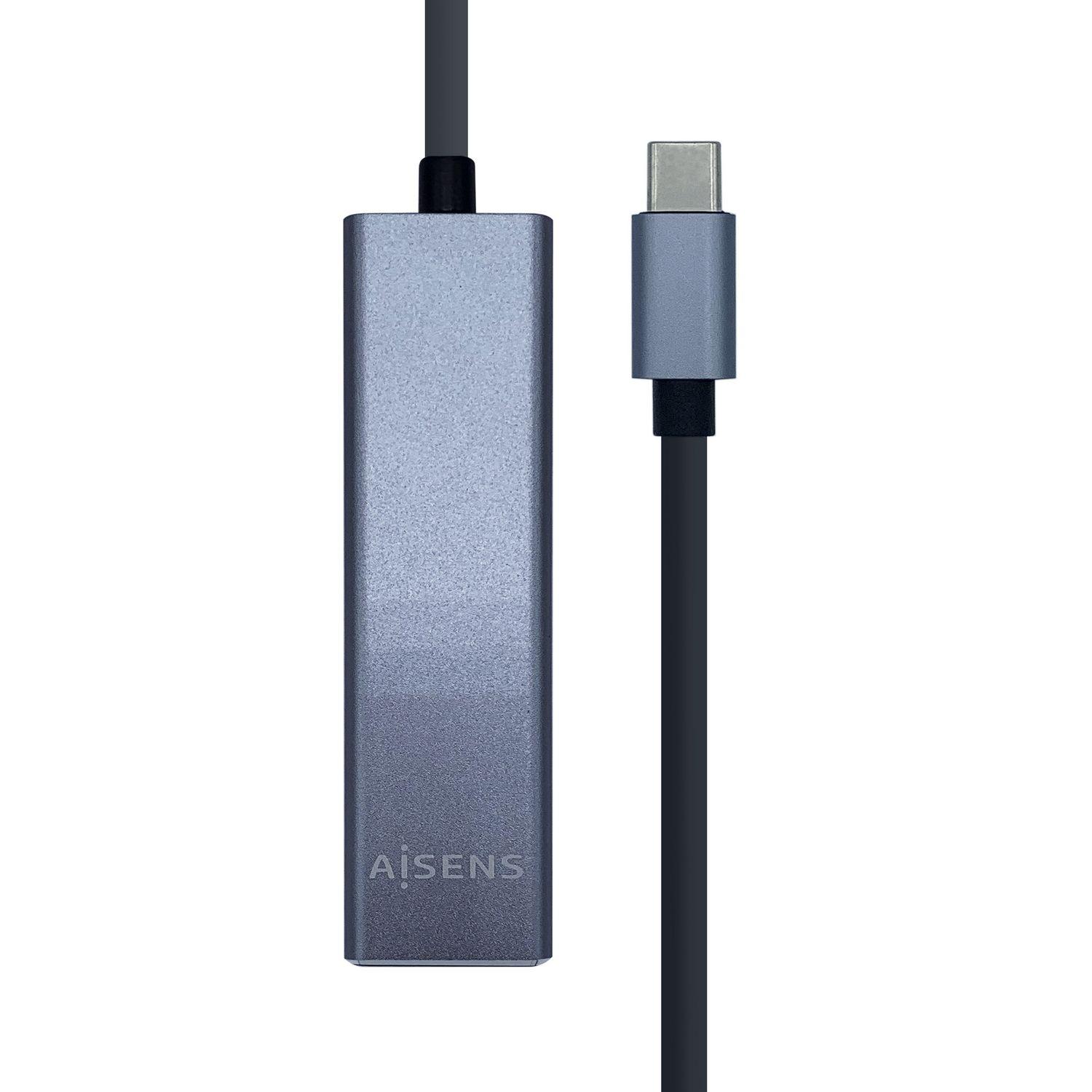 Hub USB-C AISENS A109-0396 (0,15 m - Portáteis - Cinzento), imagem 1