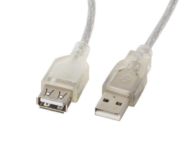 Cabo de Extensão USB LANBERG CA-USBE-12CC-0018-TR (1,8 m - USB A - Transparente)