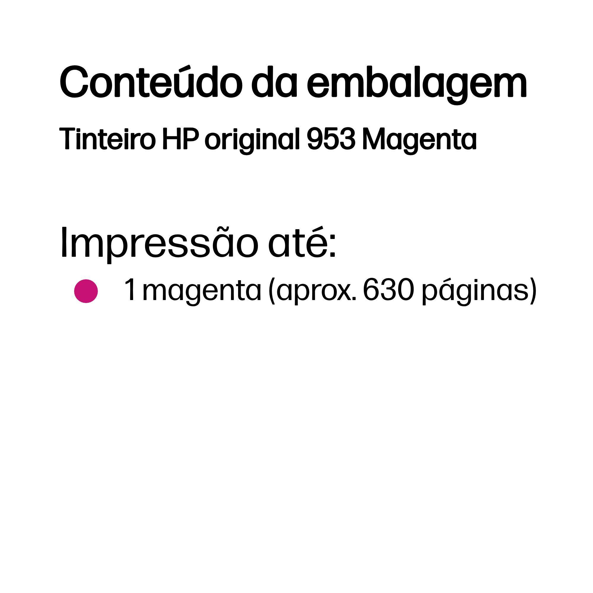 Tinteiro HP 953 (630 páginas - Magenta), miniatura 3
