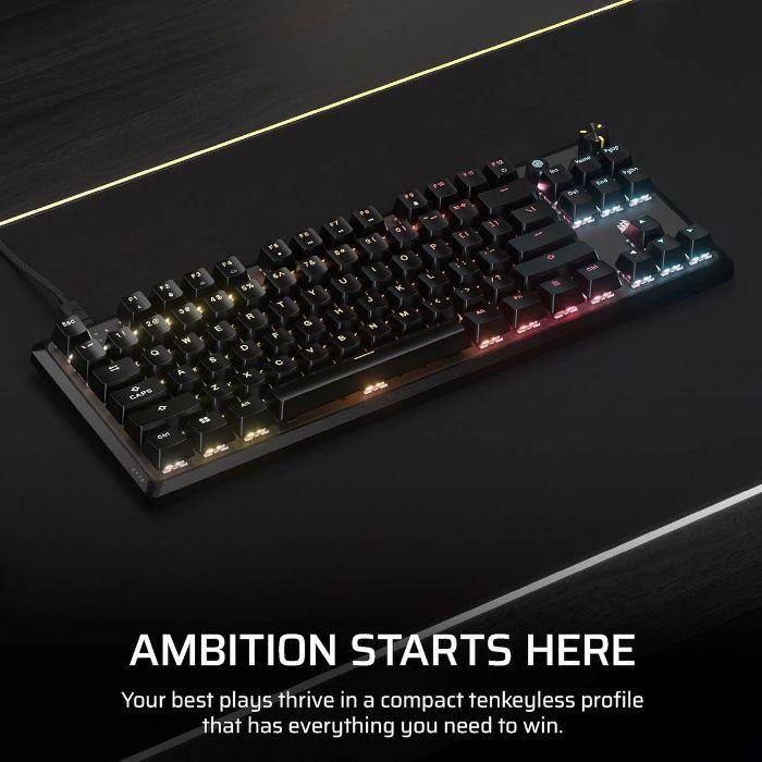 Teclado CORSAIR K70 CORE TKL RGB (Português - Mecânico, Cherry MLX Red - Sem teclado numérico - Preto), miniatura 3