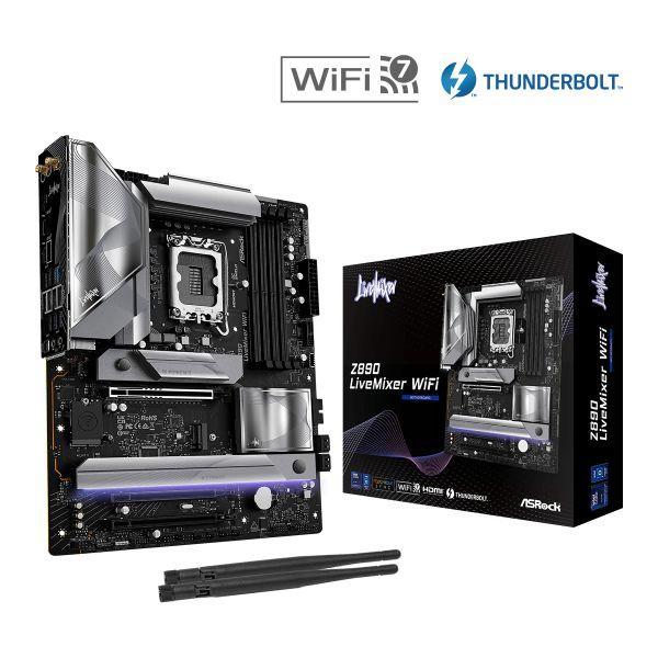 Motherboard ASROCK Z890 LiveMixer WiFi (LGA 1851 (Socket V1) - Intel Core Ultra - 9466 MHz - Preto), miniatura 2