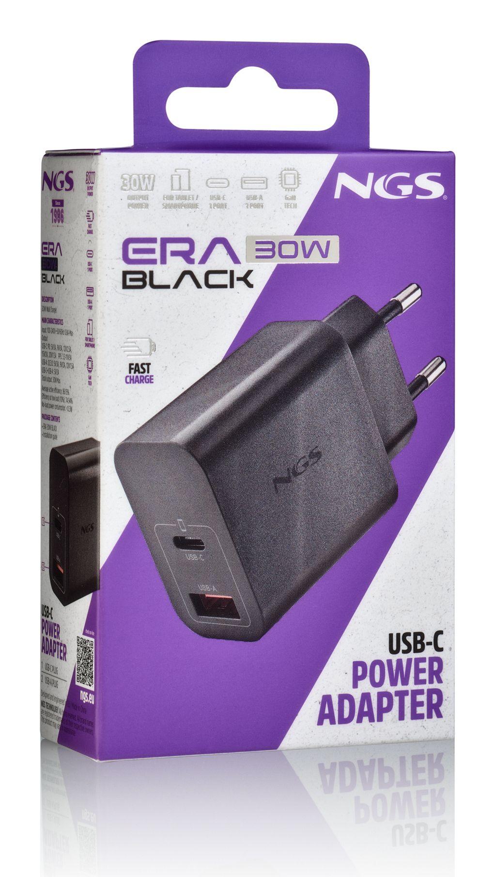 Carregador de Parede NGS ERA30WBLACK (Universal - AC - Preto), miniatura 2