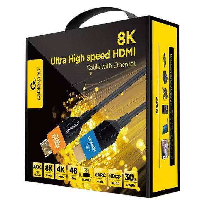 Cabo HDMI GEMBIRD CC-HDMI8K-AOC-30M (30 metros - 60 Hz - HDMI Type A - Preto), miniatura 3