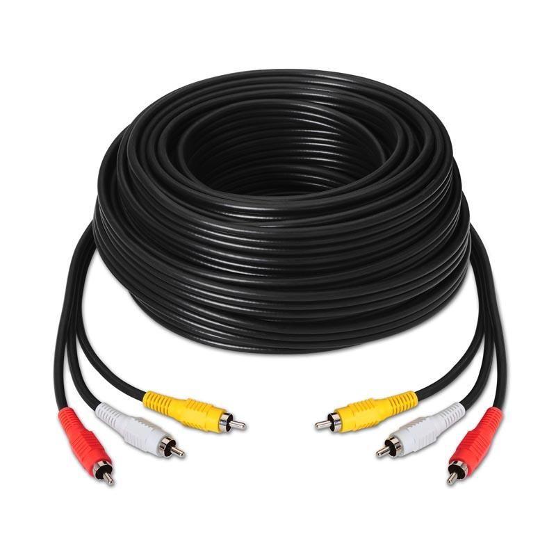 Cabo de Áudio e Vídeo Composto NANOCABLE 10.24.0830 (3x RCA - 30 m - Preto) — miniatura 3