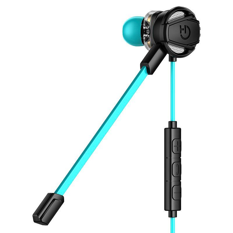 Auscultadores HIDITEC Taiko (Binaural - Com fios - Intra-aural - Preto e Turquesa)
