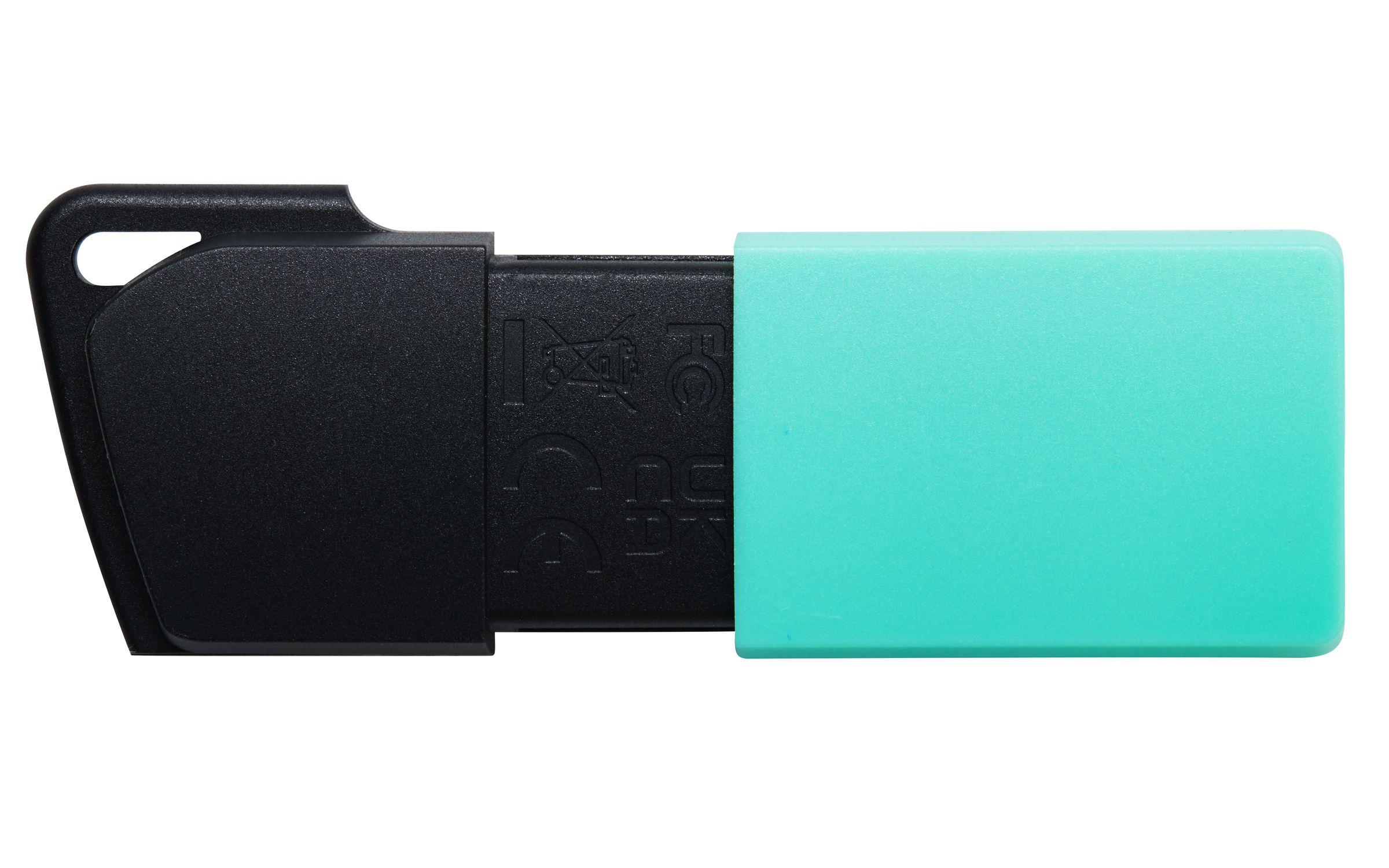 Pen USB KINGSTON DataTraveler Exodia M (256 GB - Deslizante - USB Tipo-A - Preto e Turquesa) — miniatura 2