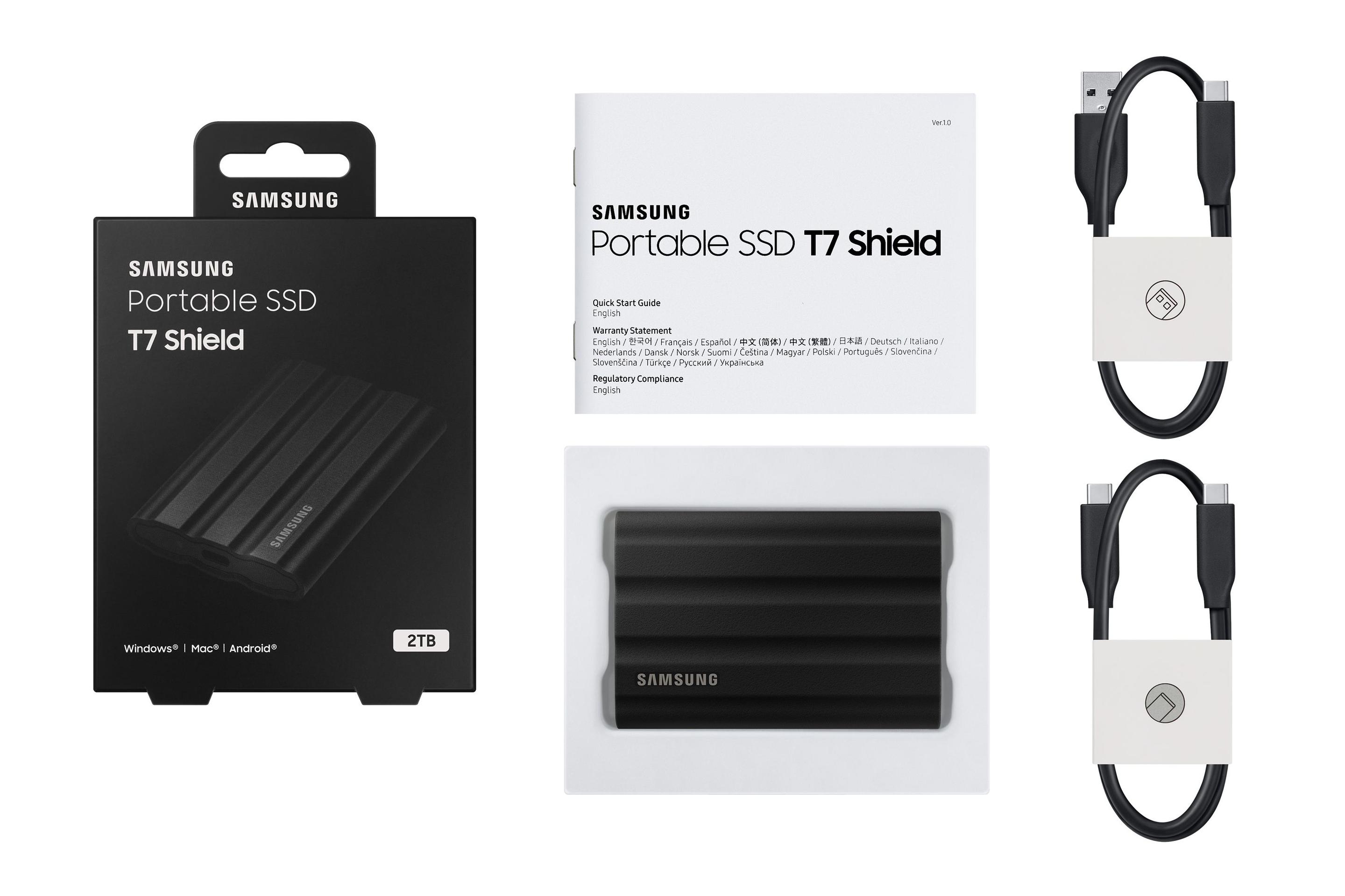 SSD SAMSUNG T7 Shield (2 TB - 2.5" - USB 3.2 - Preto), miniatura 8