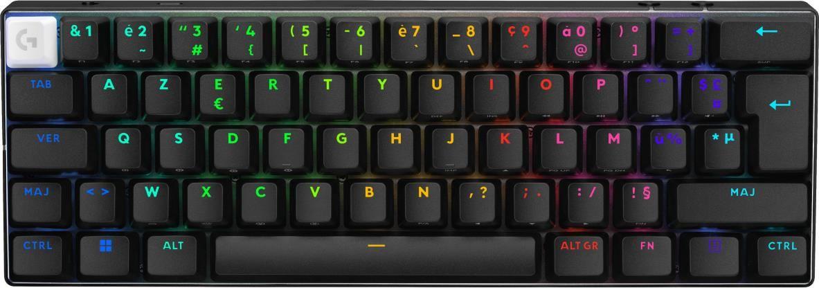 Teclado LOGITECH PRO X 60 TKL Lightspeed Gaming (60% - LIGHTSPEED, Bluetooth e USB-C - RGB LIGHTSYNC)
