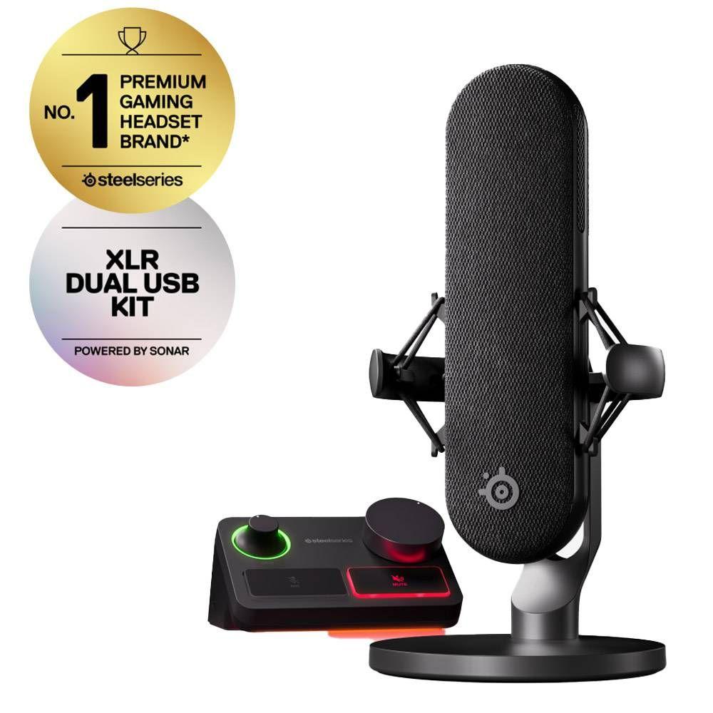 Microfone STEELSERIES Alias Pro (Microfone para PC - Com fios - XLR-3 - Preto) — miniatura 2