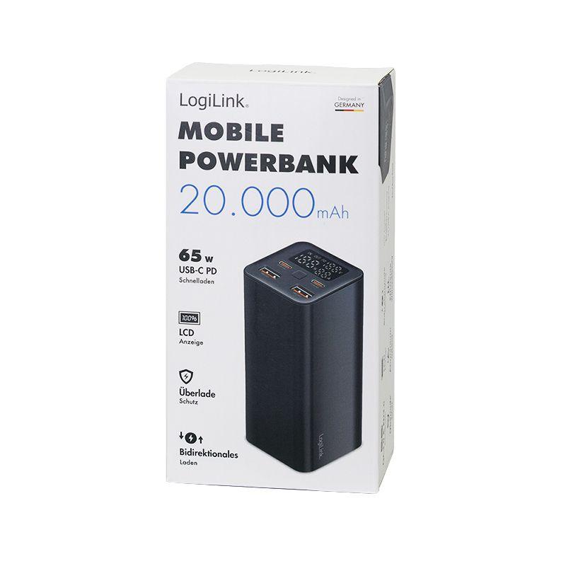 Powerbank LOGILINK PA0350 (20000 mAh - 65 W - USB Type-C - Preto), miniatura 5