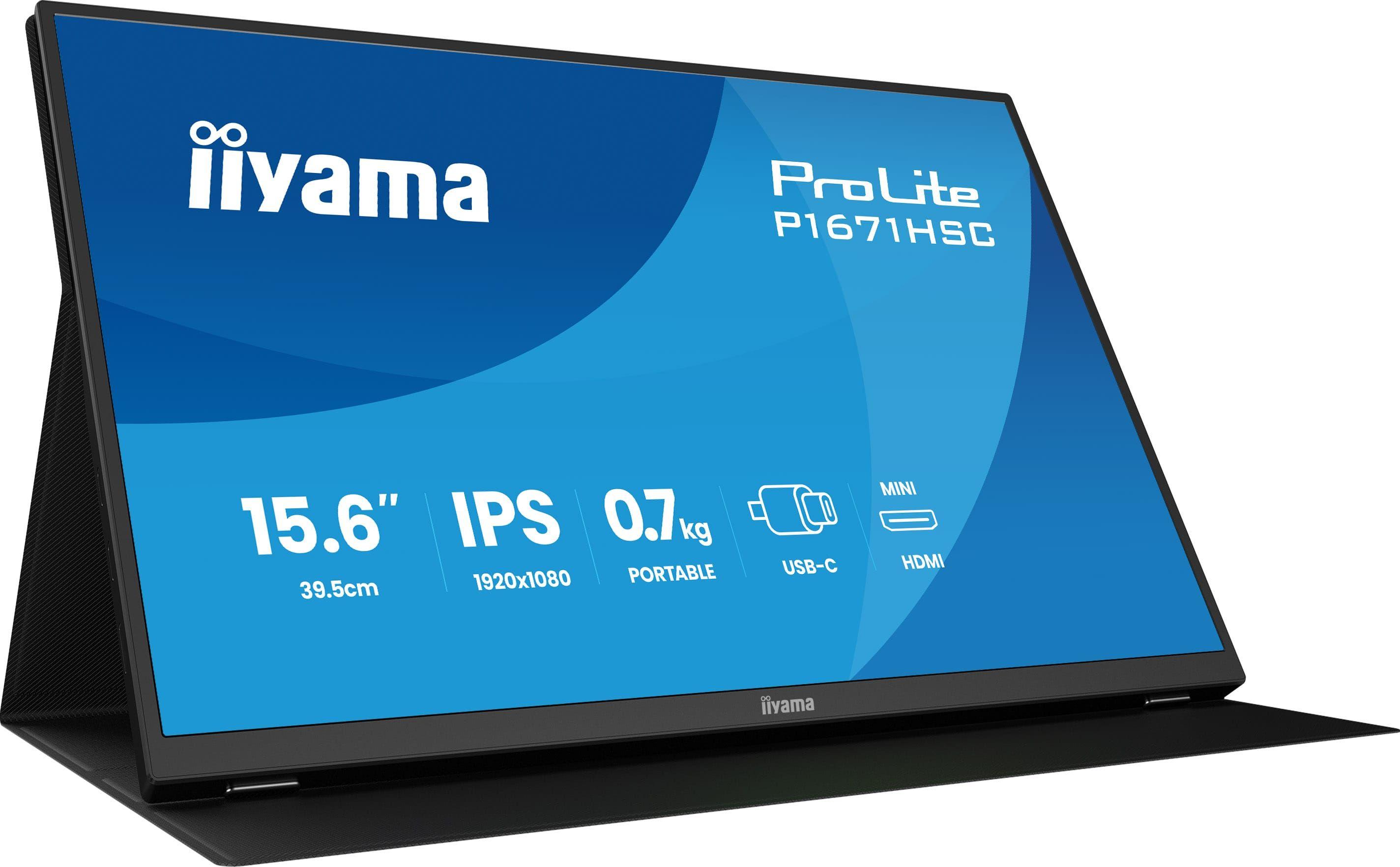 Monitor IIYAMA ProLite P1671HSC-B1 (15,6" Full HD IPS - Preto) — miniatura 4
