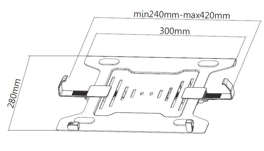 Suporte para Computador Portátil EQUIP 650155 (39,6 cm - 4,5 kg - Preto), miniatura 8