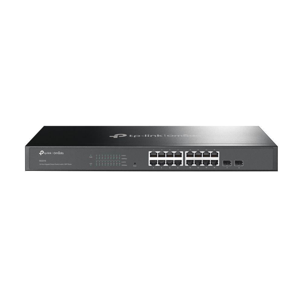 Switch TP-LINK TL-SG2218 (Gigabit Ethernet - 10, 100, 1000 Mbit/s - 4,1 MB - Preto)