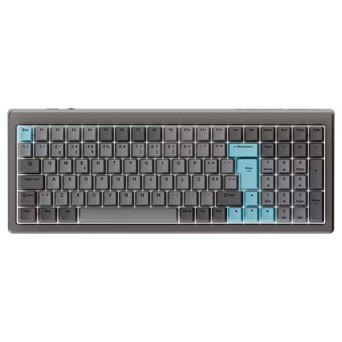 Teclado DUCKY Cushion 98 Tri-Mode Silent Linear 96% (PT - Mecânico - Wired - Cinzento)