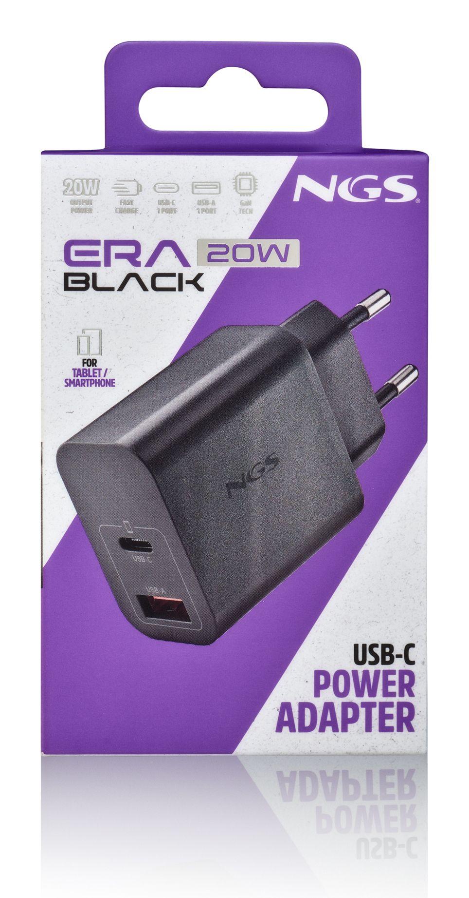 Carregador de Parede NGS ERA20WBLACK (20 W - Preto), miniatura 3