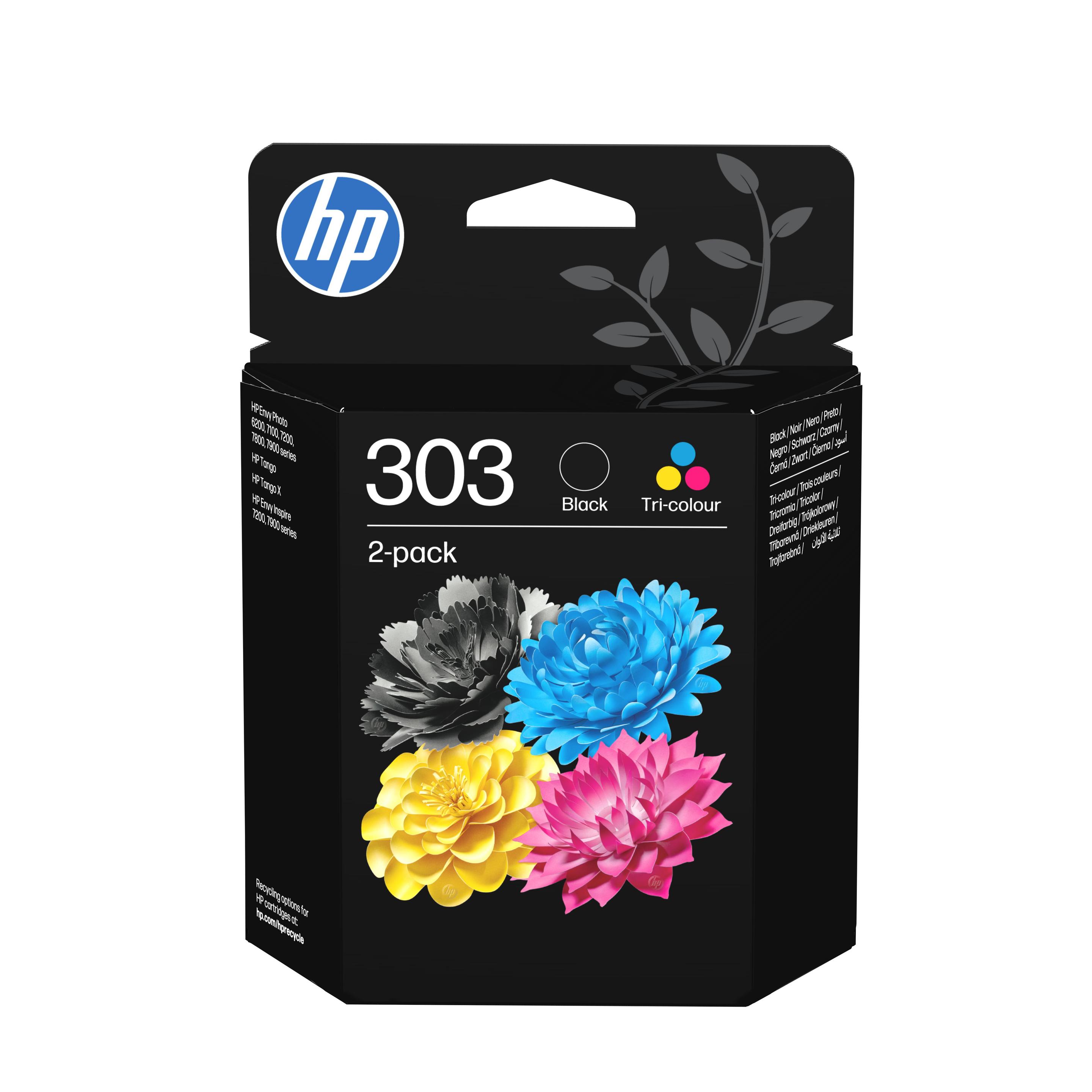 Tinteiros HP 303 Multipack (200 páginas - Preto e Tricor)