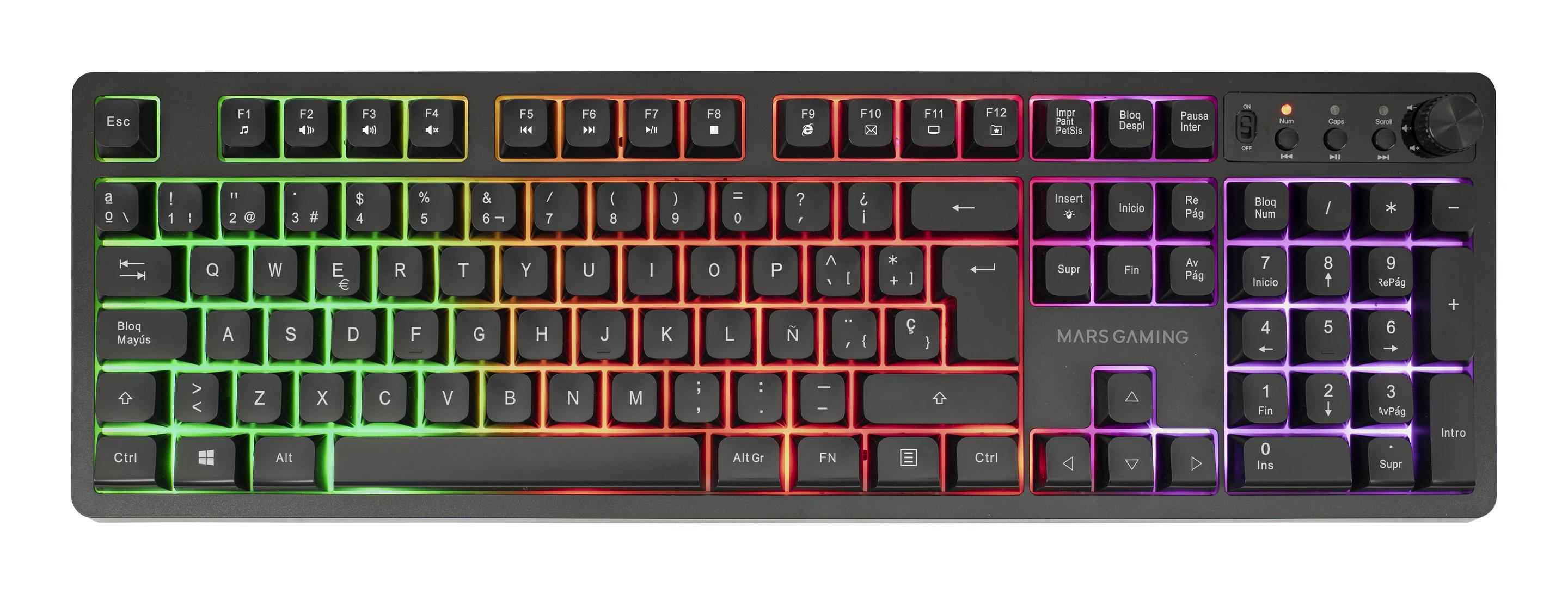 Conjunto de Teclado, Rato e Tapete MARS GAMING MCPWXES (Espanhol - Interruptor de membrana - Tamanho completo - Preto) — miniatura 2