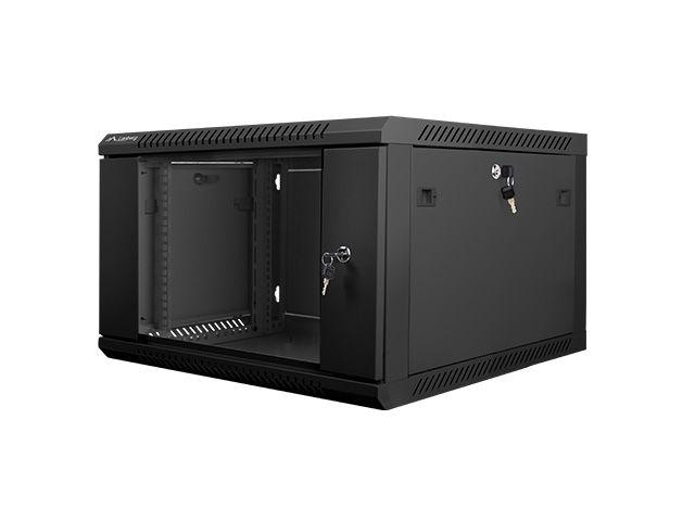 Armário Rack de Parede LANBERG WF01-6606-10B (6U - 19" - 600 x 600 x 374 mm - Preto)