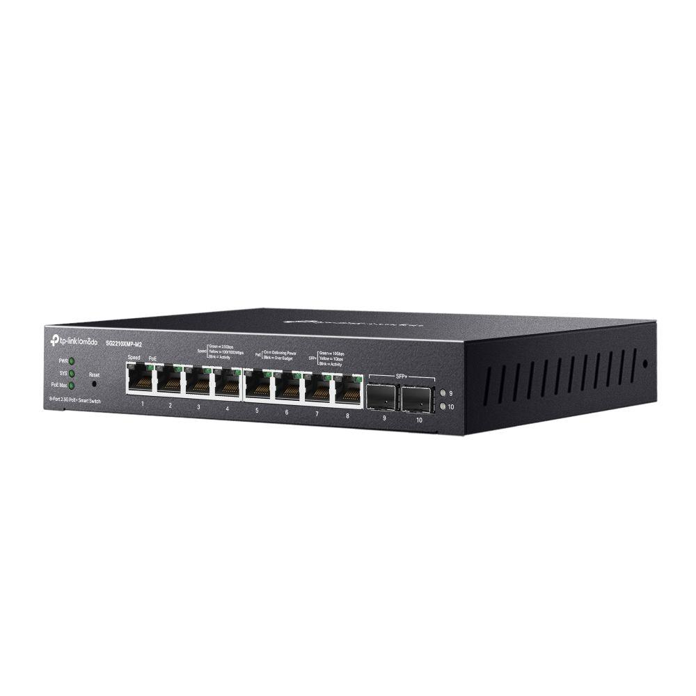 Switch Gerido TP-LINK Omada SG2210XMP-M2 (2.5G Ethernet - 10, 100, 1000, 2500 Mbit/s - 9 MB - Preto) — miniatura 2