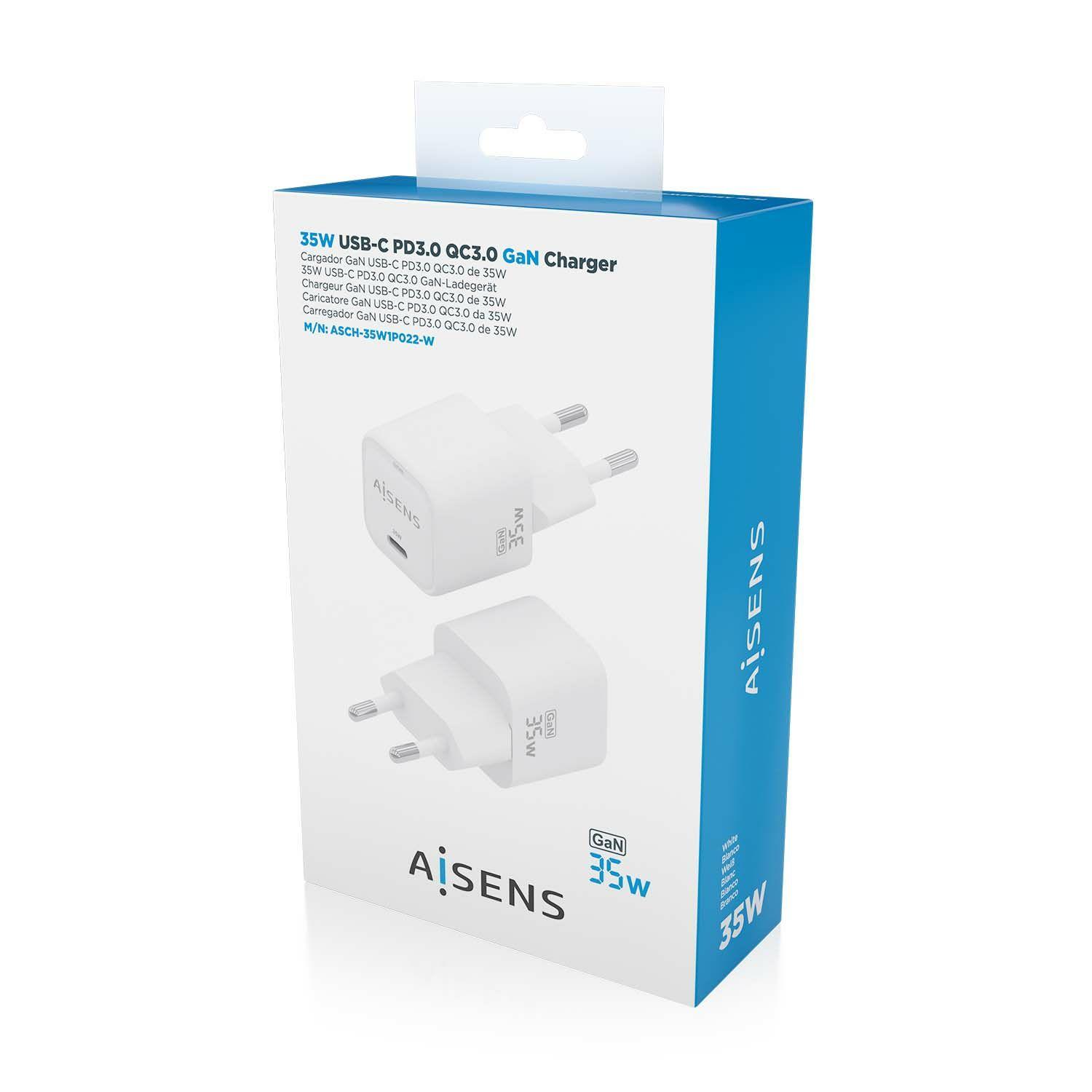 Carregador de Parede AISENS ASCH-35W1P022-W (35 W - Branco), miniatura 6