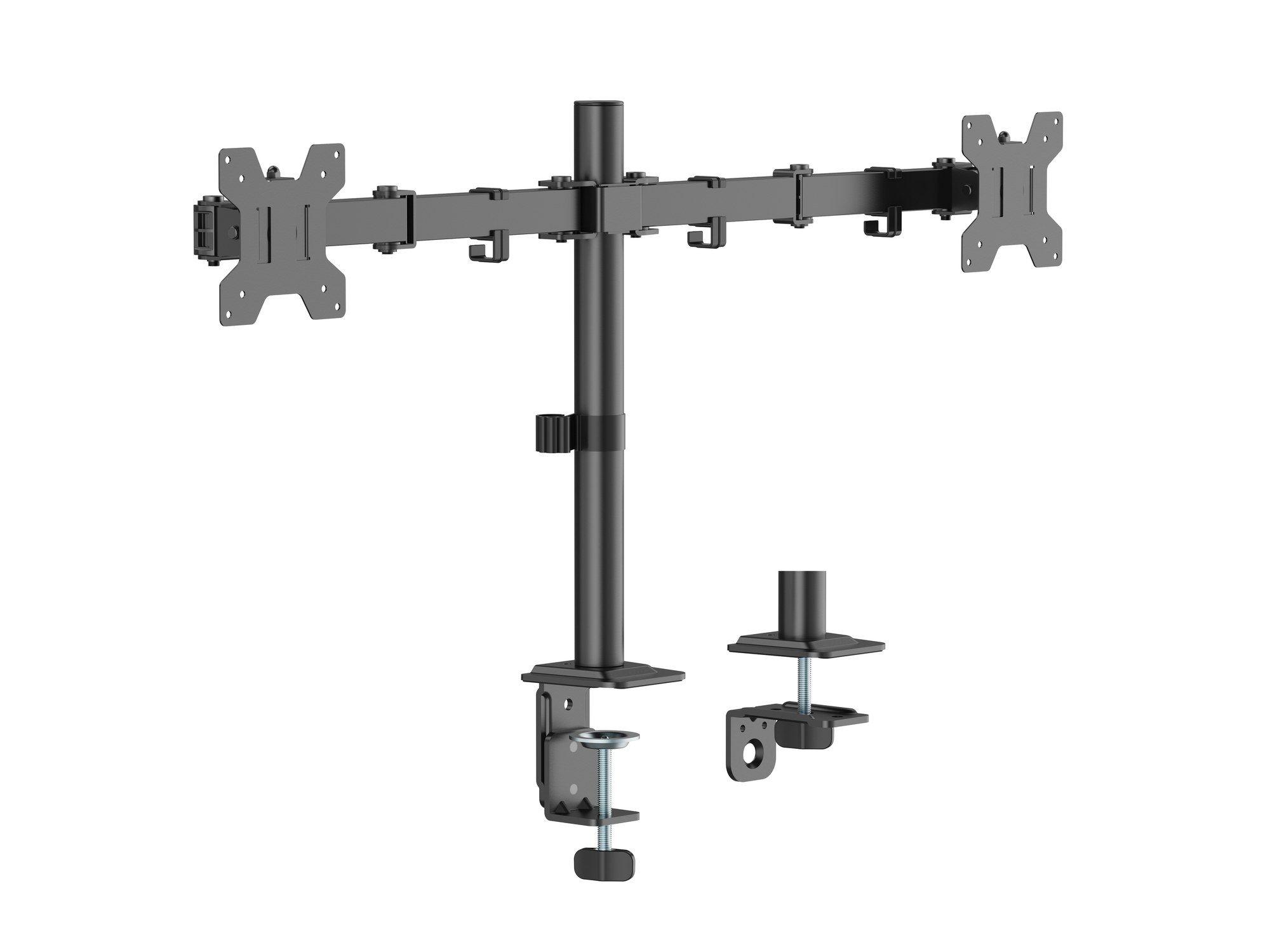 Suporte de Secretária Duplo EQUIP 650176 (17"-32" - 10 kg por Monitor - Preto)