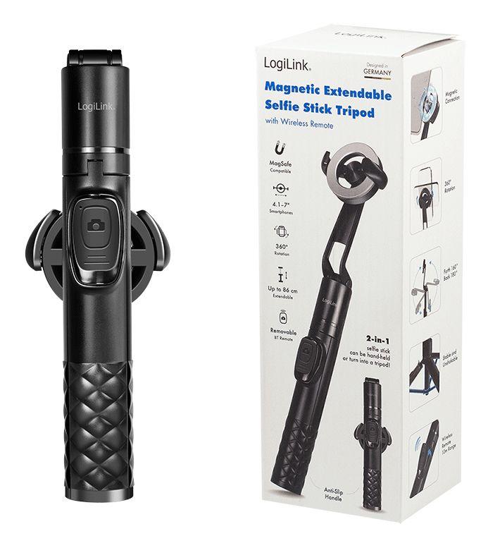 Pau de Selfie com Tripé LOGILINK BT0069 (7" - Preto), miniatura 5