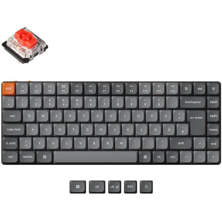 Teclado KEYCHRON K3 Max (DE - Gateron Low Profile 2.0 Red - 75% - Cinzento/Laranja)